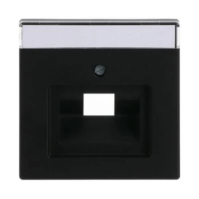 1803-885 Zentralscheibe mit Beschriftungsfeld UAE/IAE (ISDN) 1-fach schwarz matt - Plattform 63