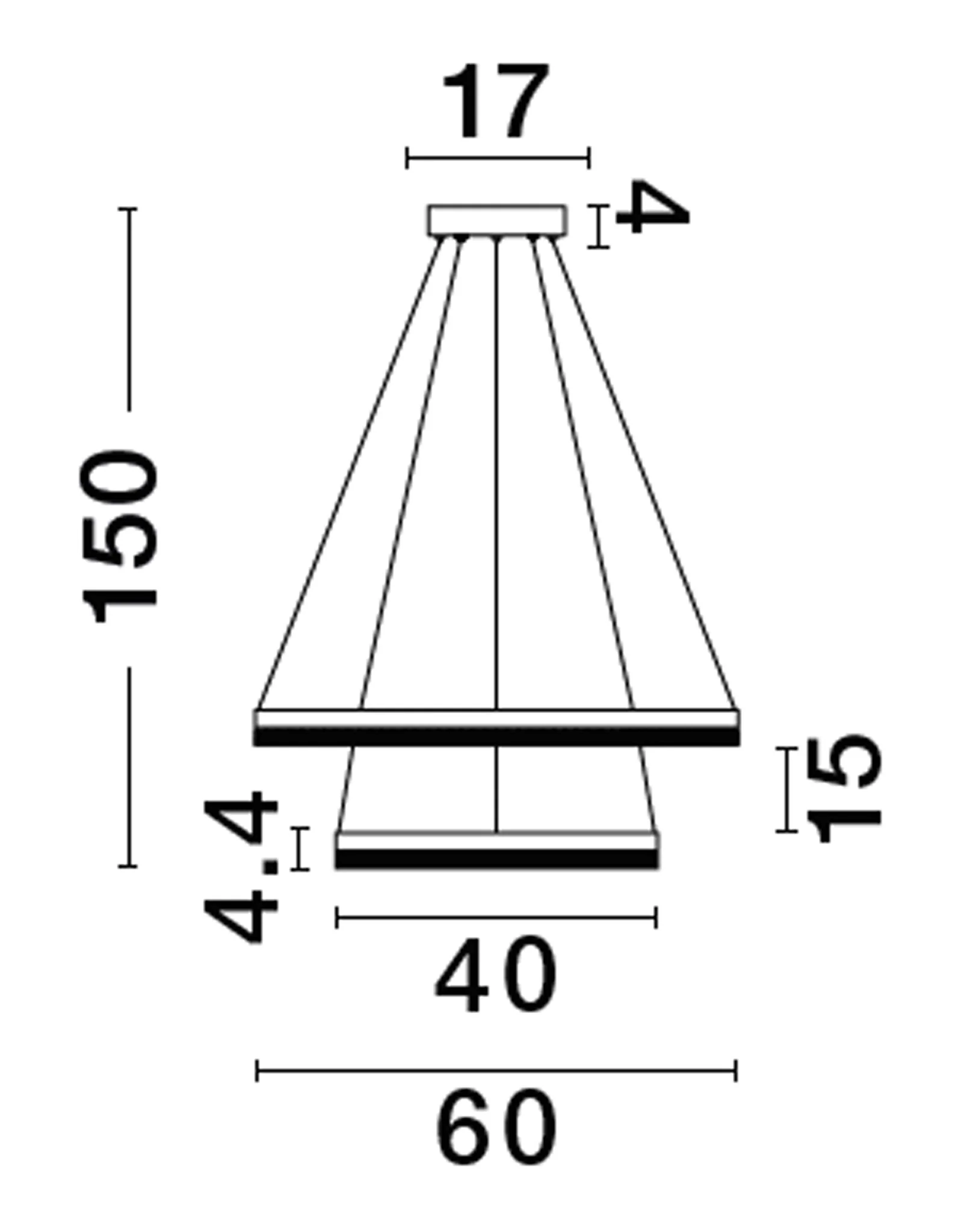 ADRIA Pendelleuchte 52 Watt 600 mm 3000 Kelvin dimmbar - Image 10