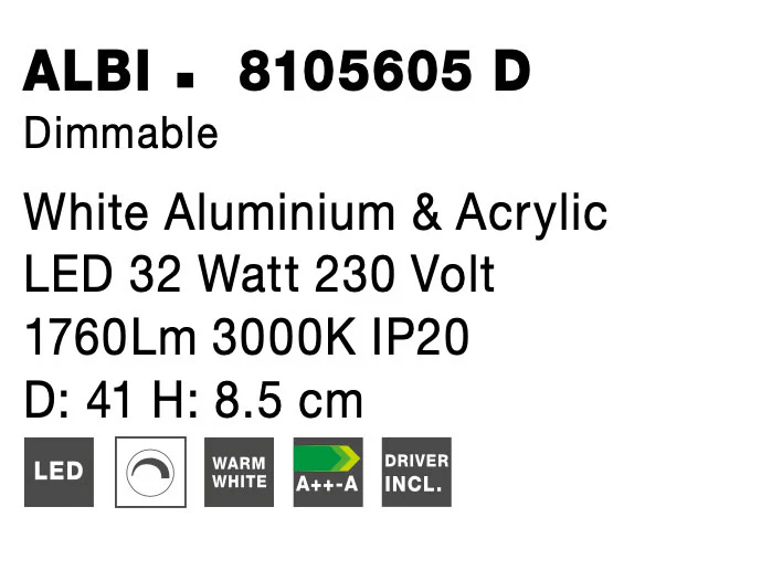 ALBI Deckenaufbauleuchte 32 Watt 410 mm 3000 Kelvin dimmbar - Image 6