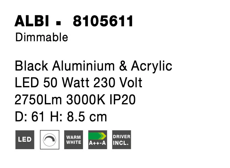 ALBI Deckenaufbauleuchte 50 Watt 610 mm 3000 Kelvin dimmbar - Image 7