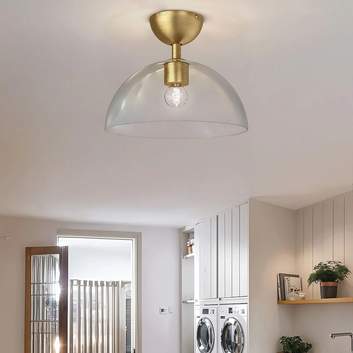 Alora Mood Jude 1 lt Semi Flush Light - Gebürstetes Gold - Image 6