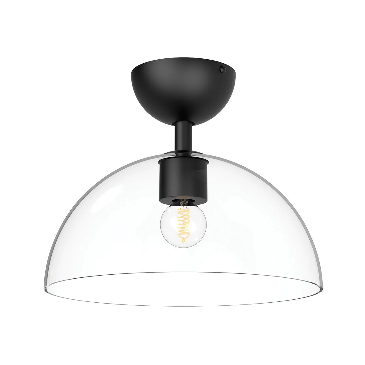 Alora Mood Jude 1 lt Semi Flush Light - Matt Schwarz
