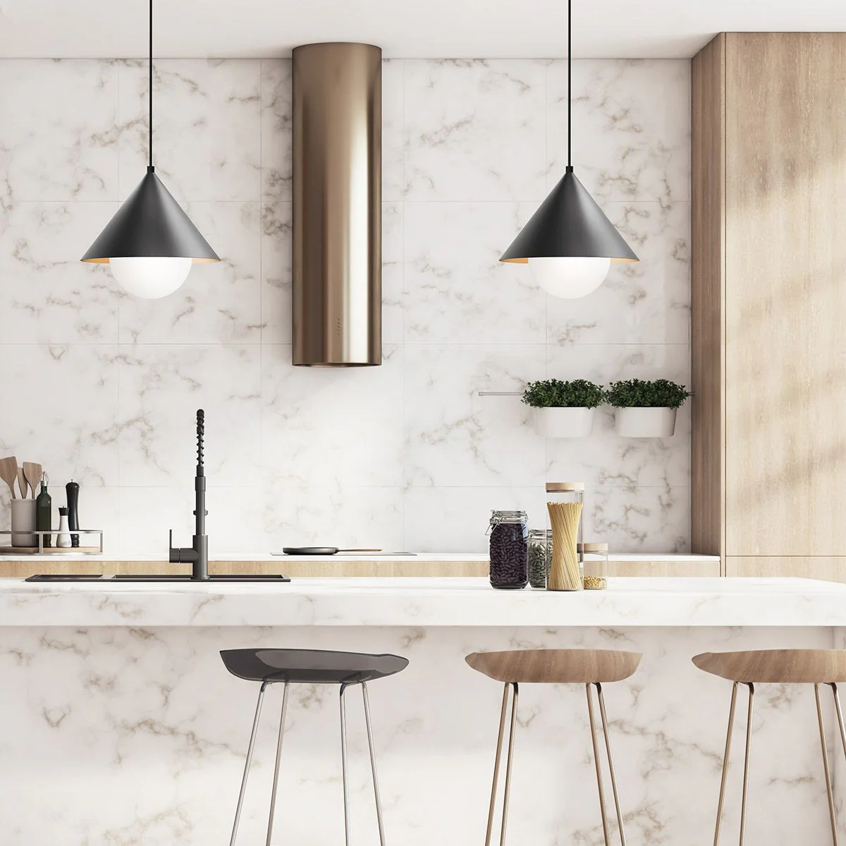 Alora Mood Remyck 1 lt Pendelleuchte - Mattschwarz - Image 3