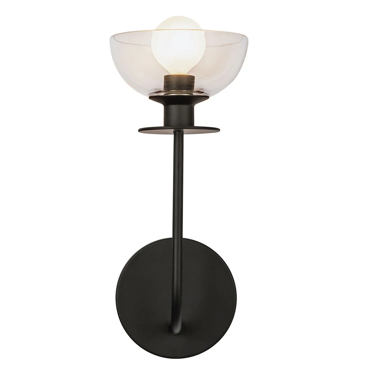 Alora Mood Sylvia 1 l Wandleuchte - Mattschwarz