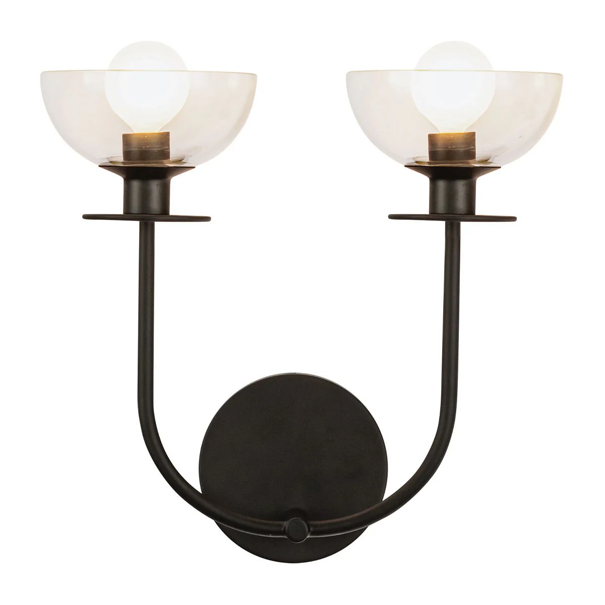 Alora Mood Sylvia 2 l Wandleuchte - Mattschwarz
