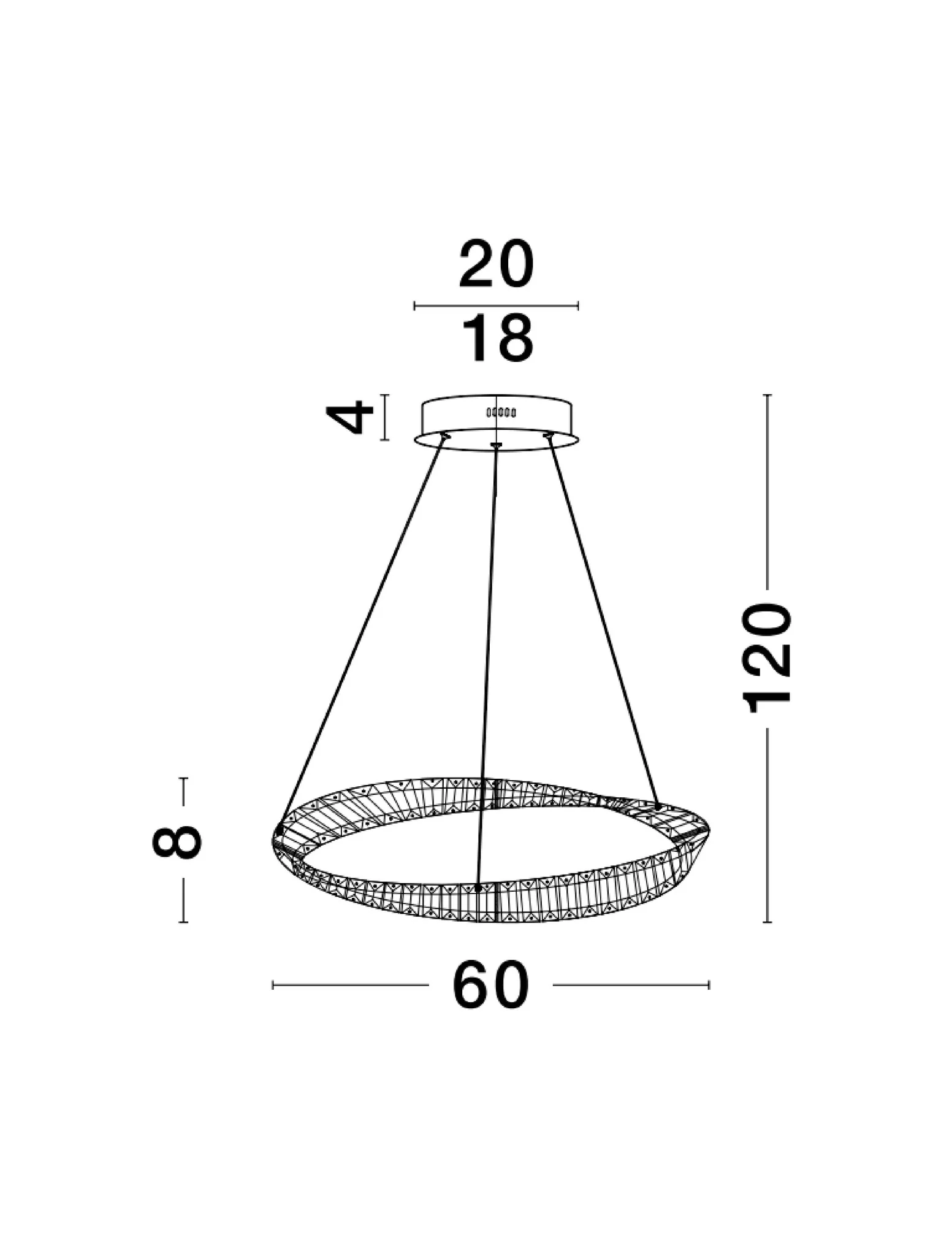 AURELIA Pendelleuchte 36 Watt 600 mm 3500 Kelvin dimmbar - Image 9