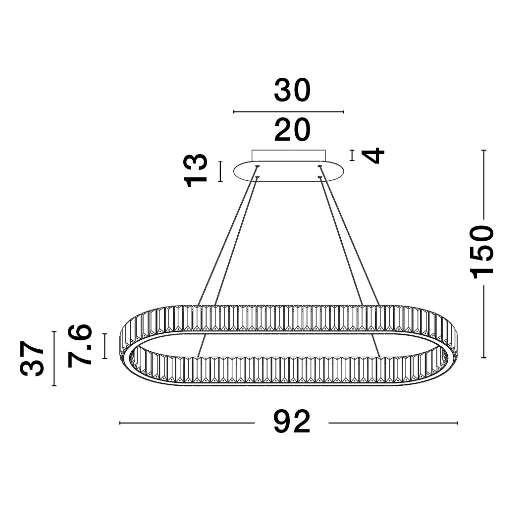 AURELIA Pendelleuchte 48 Watt 920 mm 3500 Kelvin dimmbar - Image 9