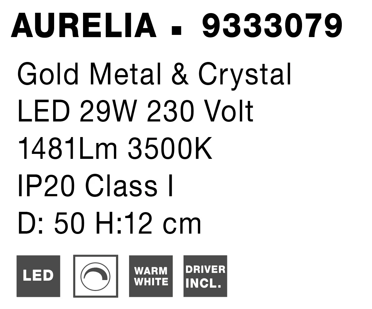 AURELIA Deckenaufbauleuchte 29 Watt 500 mm 3500 Kelvin dimmbar - Image 8