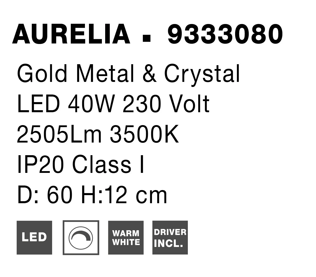 AURELIA Deckenaufbauleuchte 41 Watt 600 mm 3500 Kelvin dimmbar - Image 6