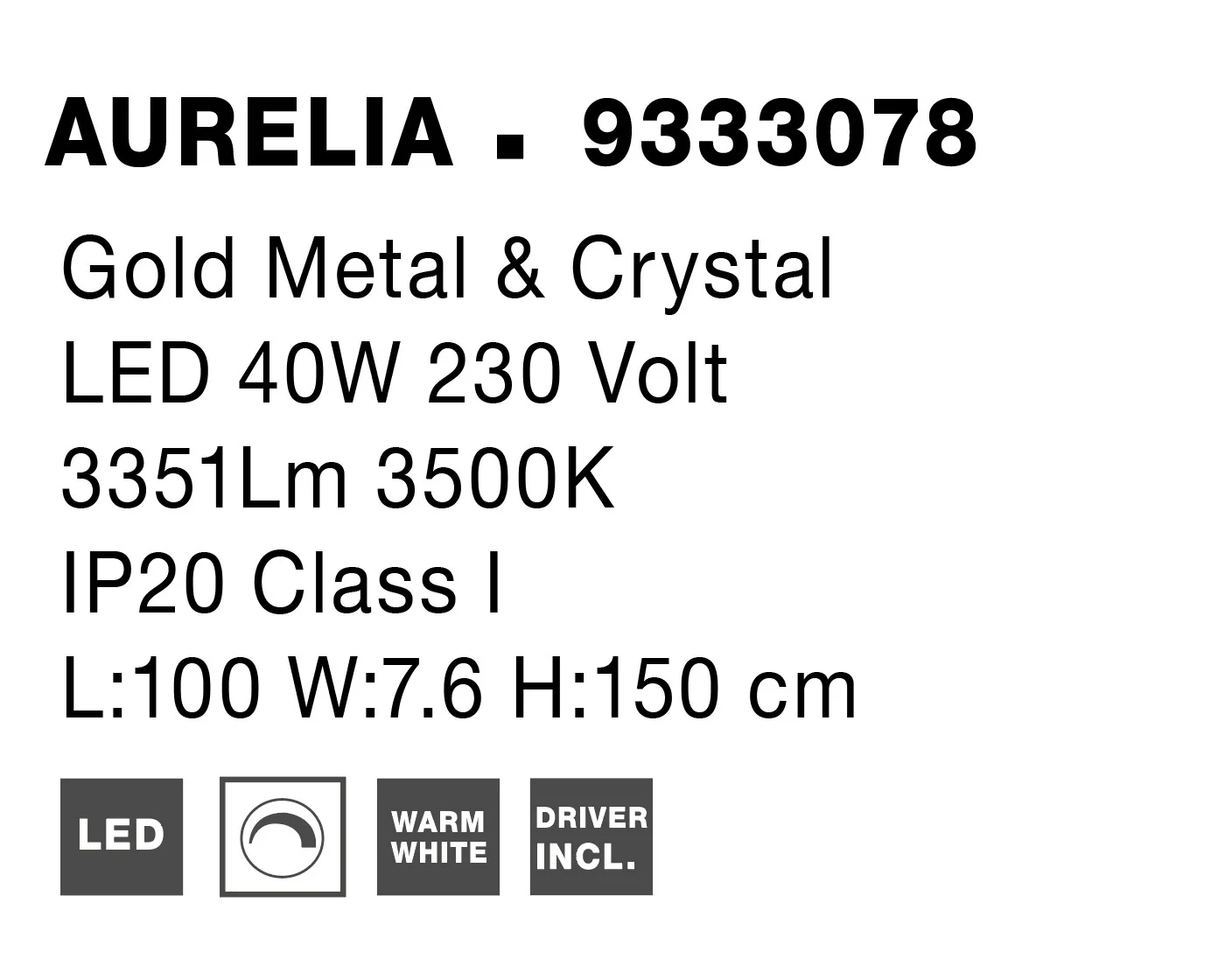 AURELIA Pendelleuchte 43 Watt 1000 mm 3500 Kelvin dimmbar - Image 9