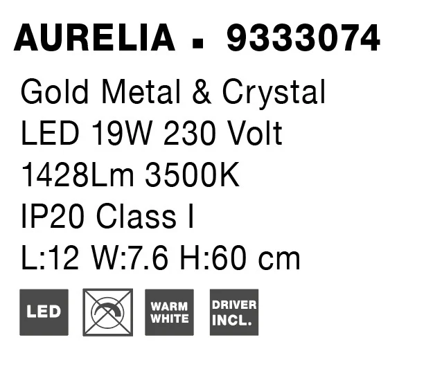 AURELIA Wandaufbauleuchte 19 Watt 120 mm 3500 Kelvin - Image 9