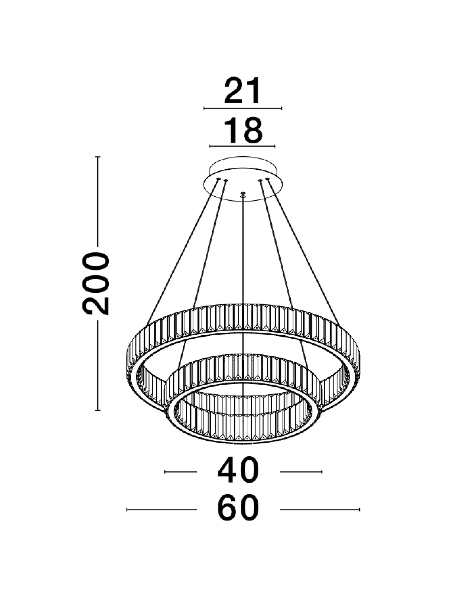 AURELIA Pendelleuchte 46 Watt 600 mm 3500 Kelvin dimmbar - Image 9