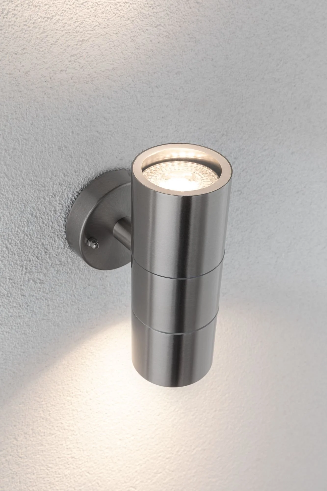 Außenwandleuchte Flame  IP44 60mm max. 2x10W 230V Edelstahl gebürstet Edelstahl Wandaufbauleuchte - Image 4