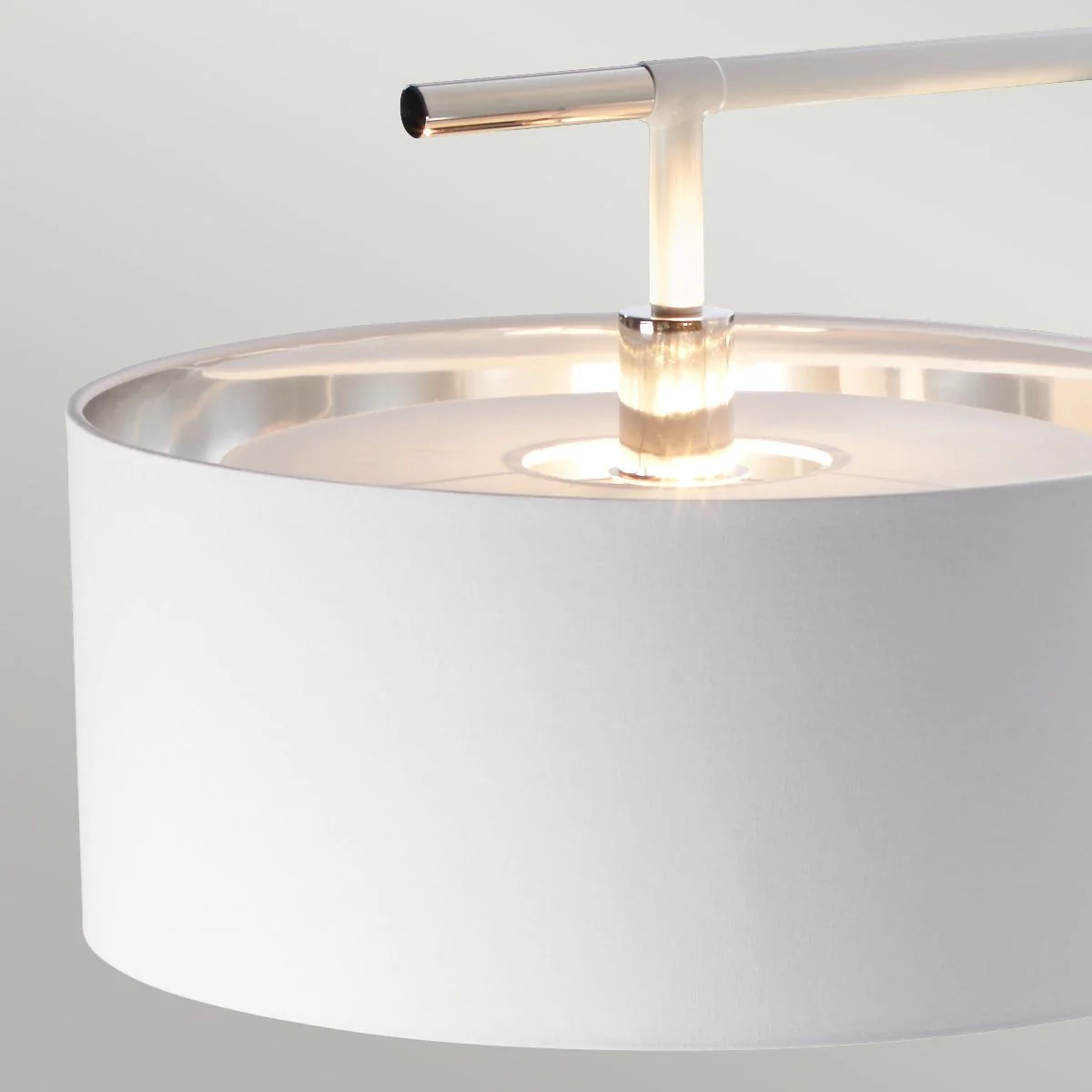 Balance 1-flammige Stehlampe - Weiß/Poliertes Nickel mit weißem Schirm - Image 3