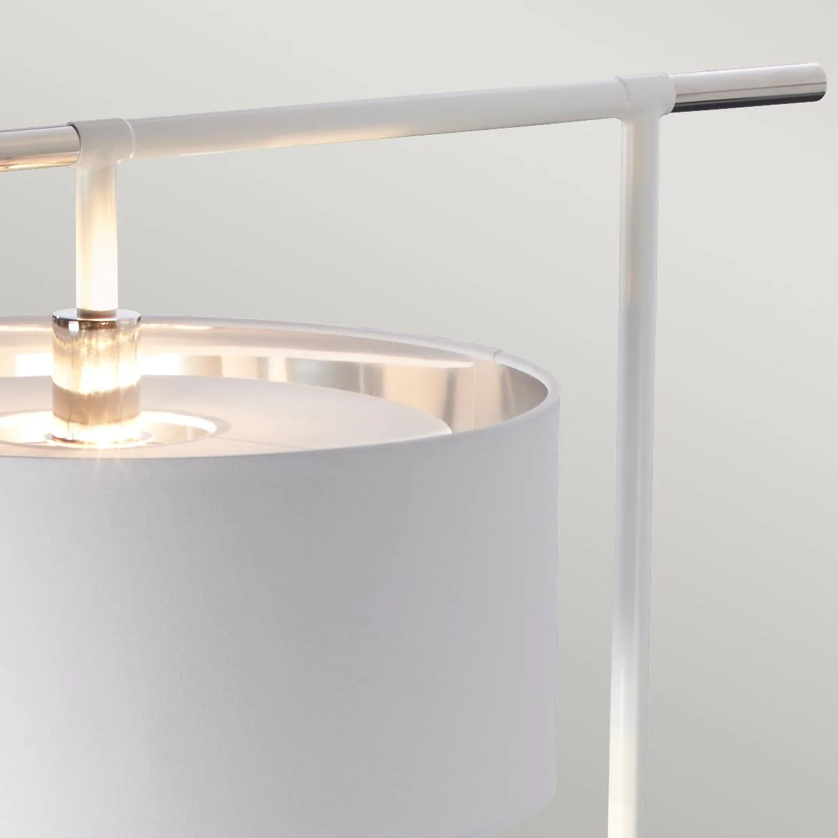 Balance 1-flammige Stehlampe - Weiß/Poliertes Nickel mit weißem Schirm - Image 4