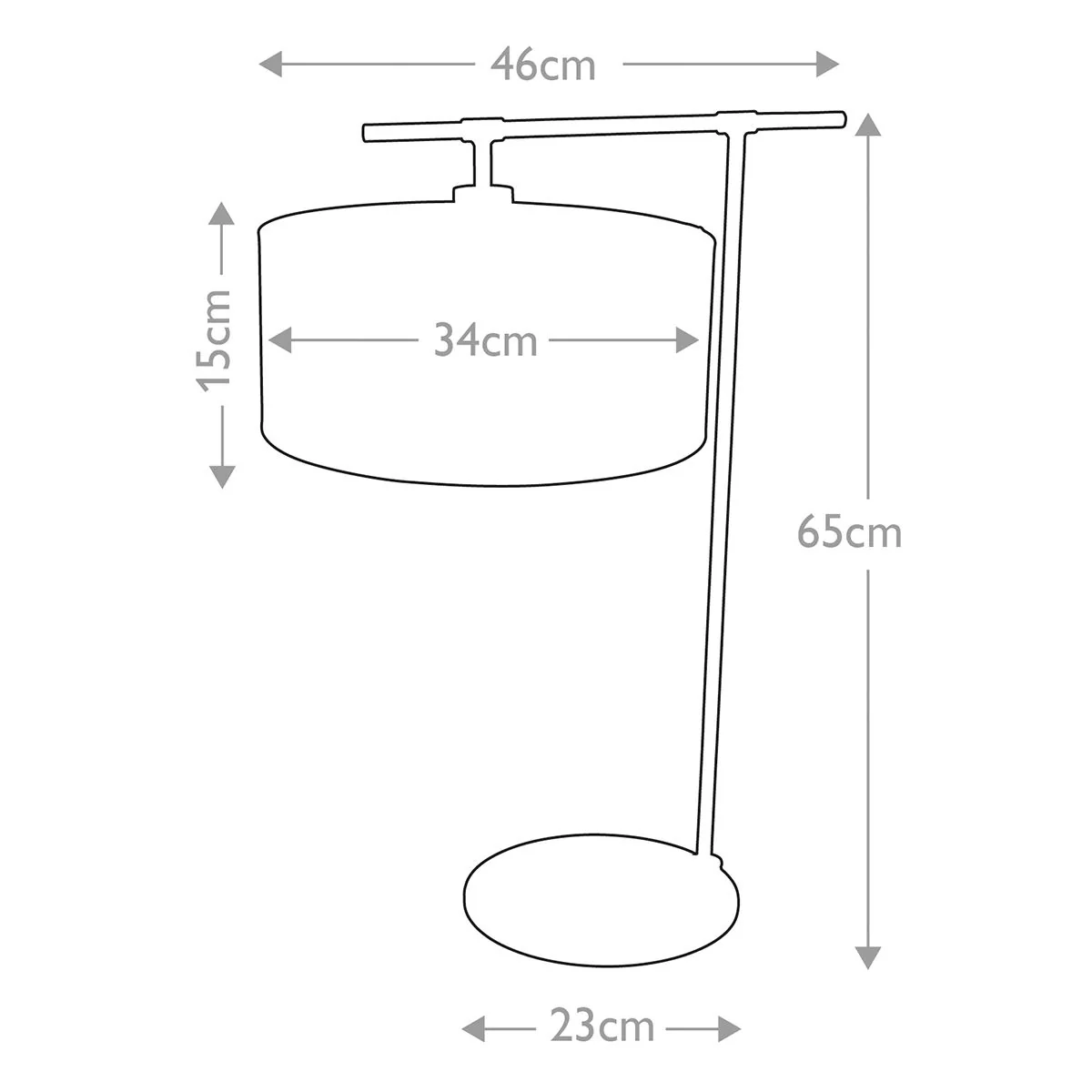 Balance 1-flammige Tischlampe - Schwarz/Poliertes Nickel mit weißem Schirm - Image 7