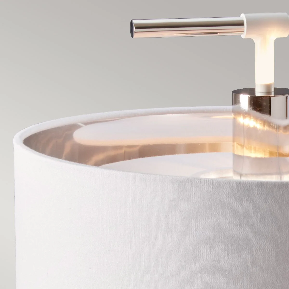 Balance 1-flammige Tischlampe - Weiß/Poliertes Nickel mit weißem Schirm - Image 4