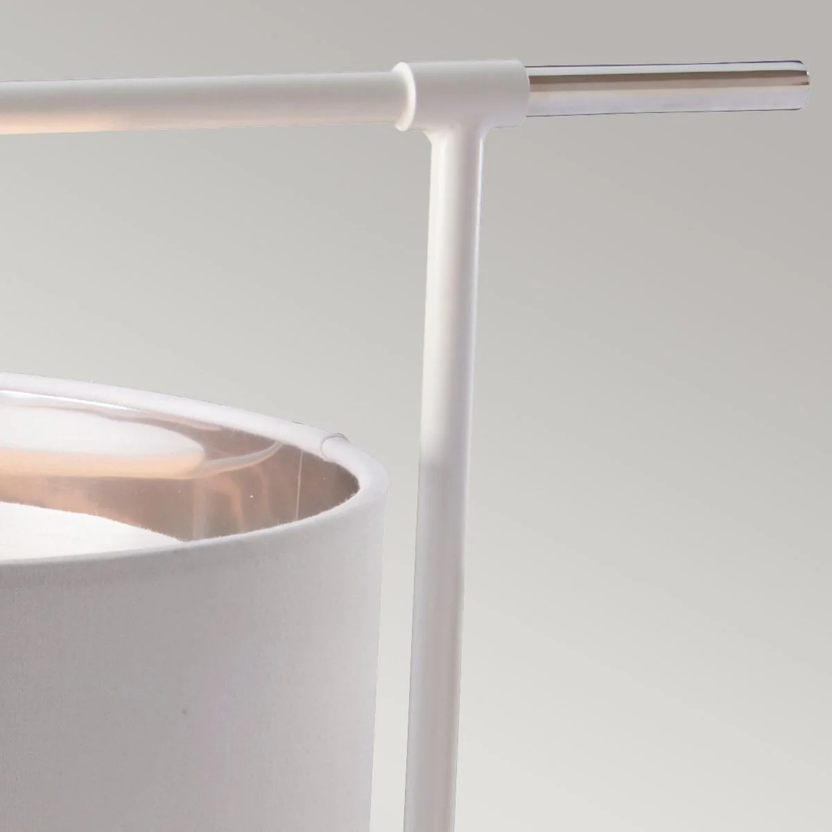 Balance 1-flammige Tischlampe - Weiß/Poliertes Nickel mit weißem Schirm - Image 5