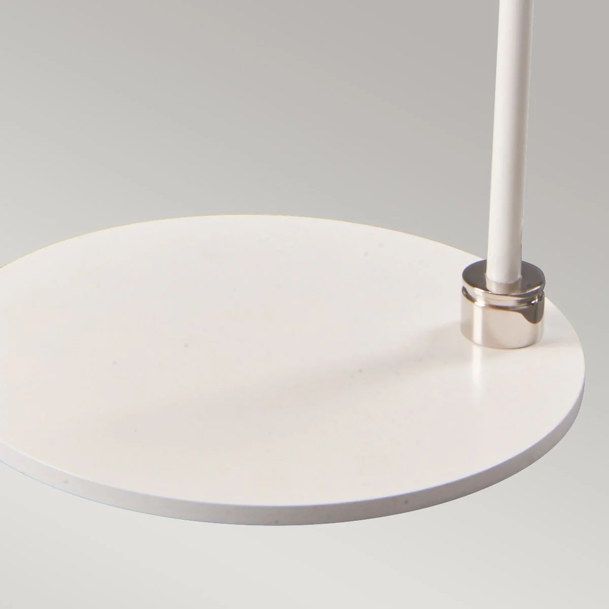 Balance 1-flammige Tischlampe - Weiß/Poliertes Nickel mit weißem Schirm - Image 6
