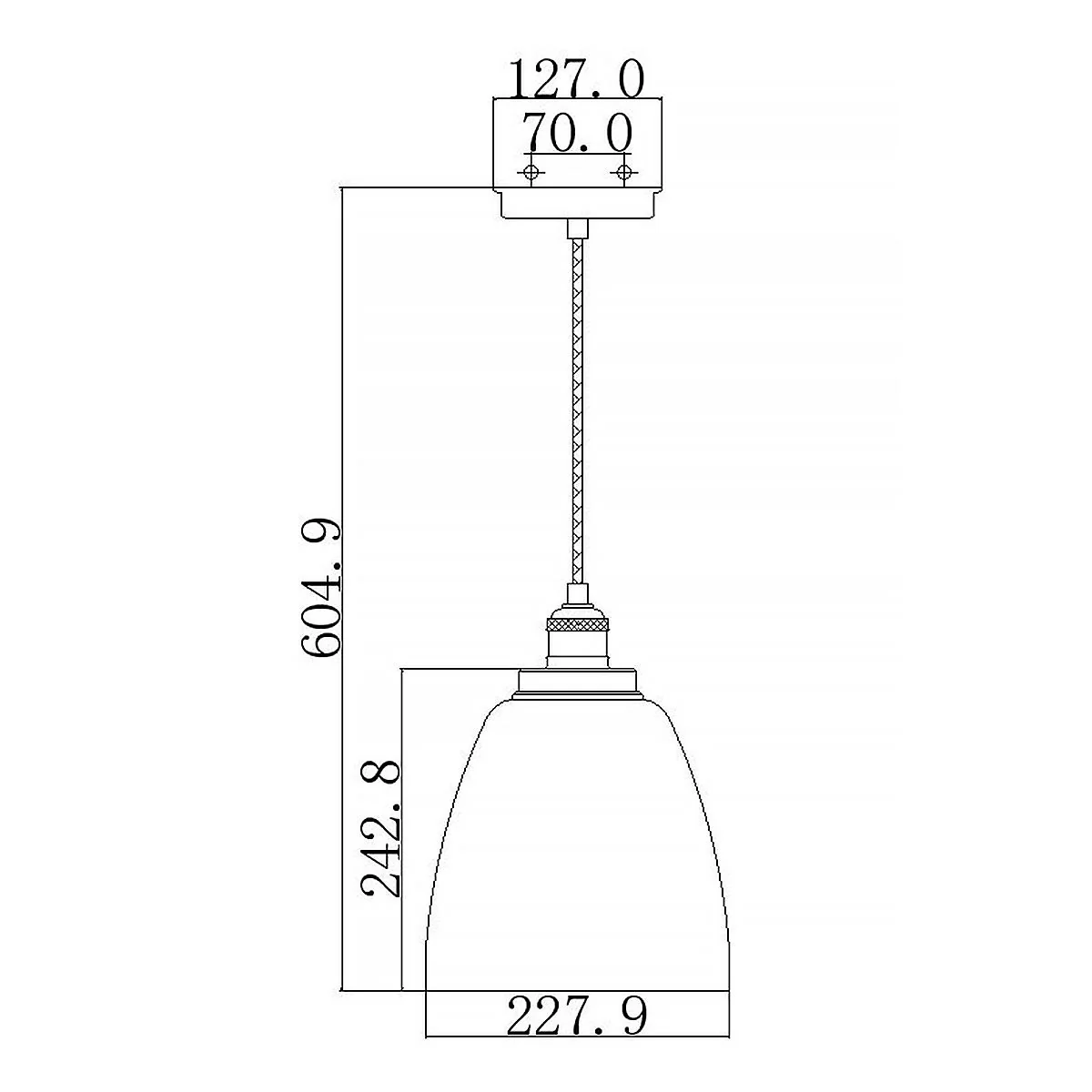 Baskin 1-flammige Pendelleuchte - Gealtertes Messing lackiert/Dunkel verwittertes Zink - Image 6