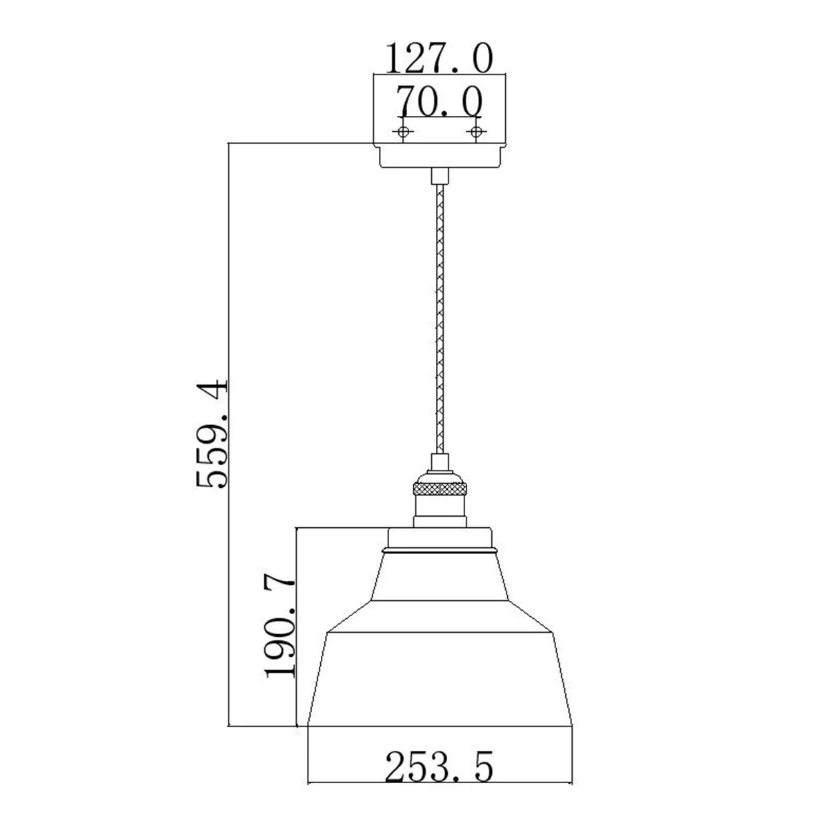 Baskin 1-flammige Pendelleuchte - Poliertes Nickel - Image 7