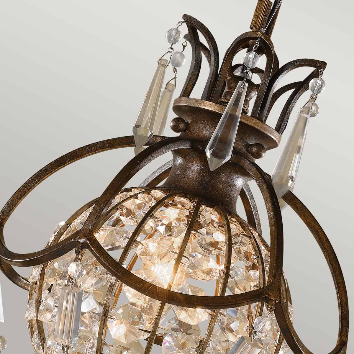Bellini 1-flammige Pendelleuchte - Oxidierte Bronze/Britische Bronze - Image 3