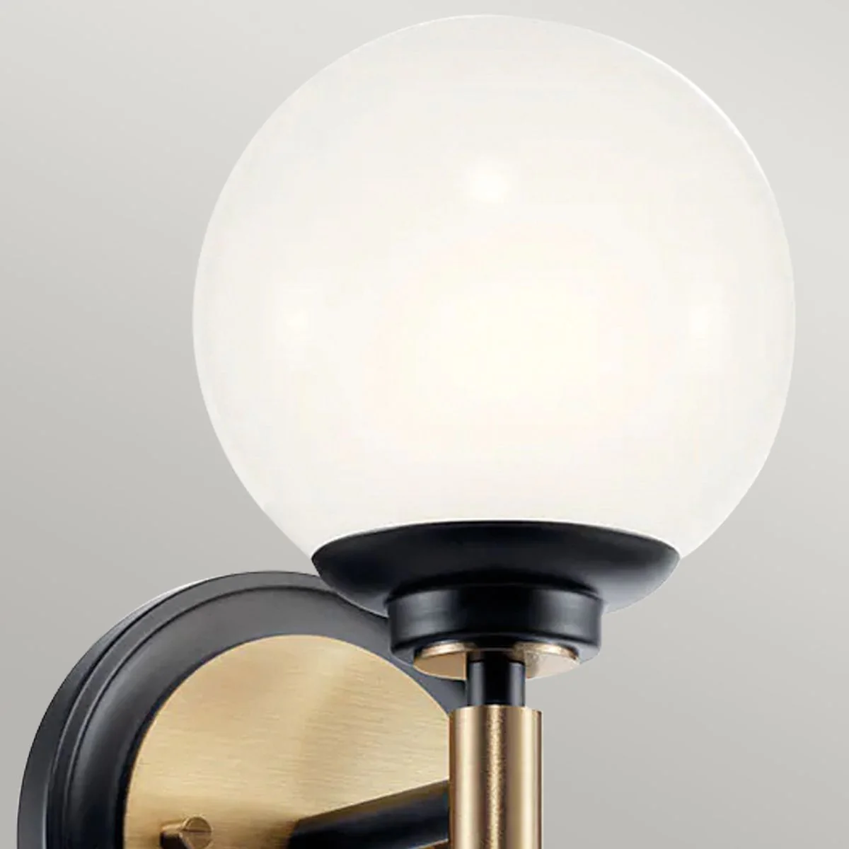 Benno 1 l Wandleuchte - Schwarz & Champagnerbronze - Image 4