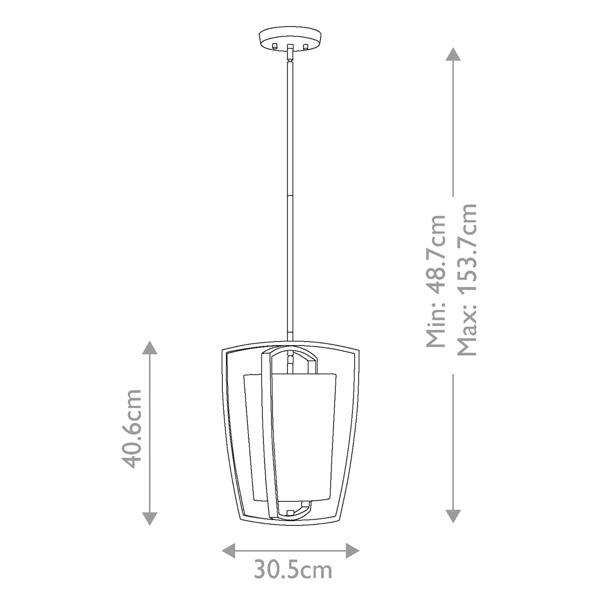 Blakely Pendelleuchte mit 1 Licht, gebürstetes Nickel - Image 5