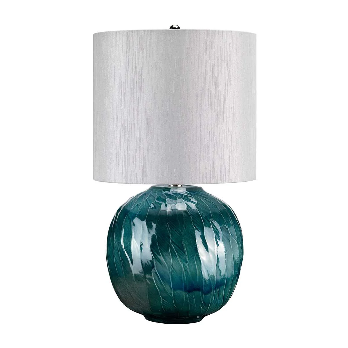 Blue Globe 1-flammige Tischlampe - Blau mit hellgrauem Schirm - Image 6