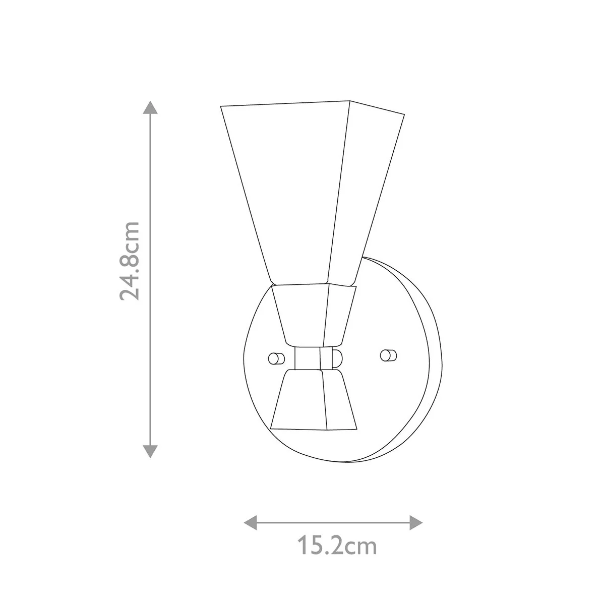 Bowtie 1lt Wandleuchte - Mattschwarz - Image 6