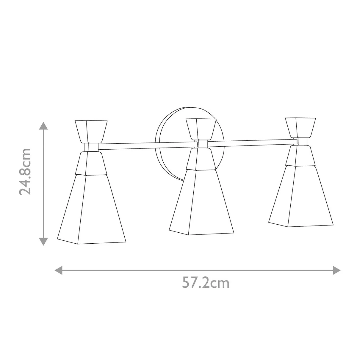 Bowtie 3lt Wandleuchte - Mattschwarz - Image 6