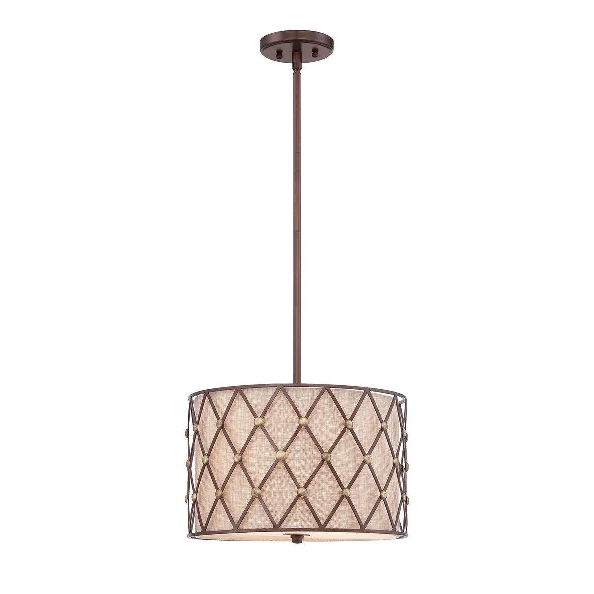Braune Gitter-Pendelleuchte mit 3 mittleren Lichtern - Copper Canyon - Image 6
