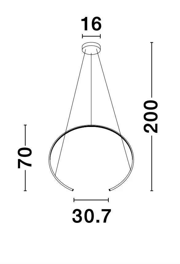 BREDA Pendelleuchte 29 Watt 700 mm 3000 Kelvin - Image 8