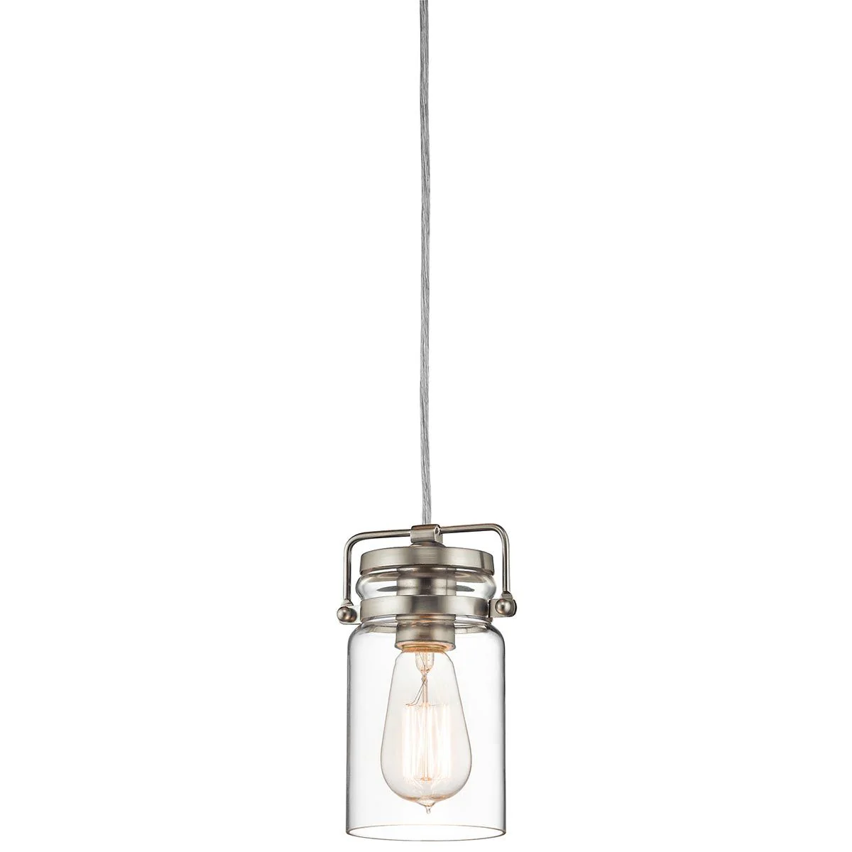 Brinley 1-flammige Mini-Pendelleuchte - Gebürstetes Nickel