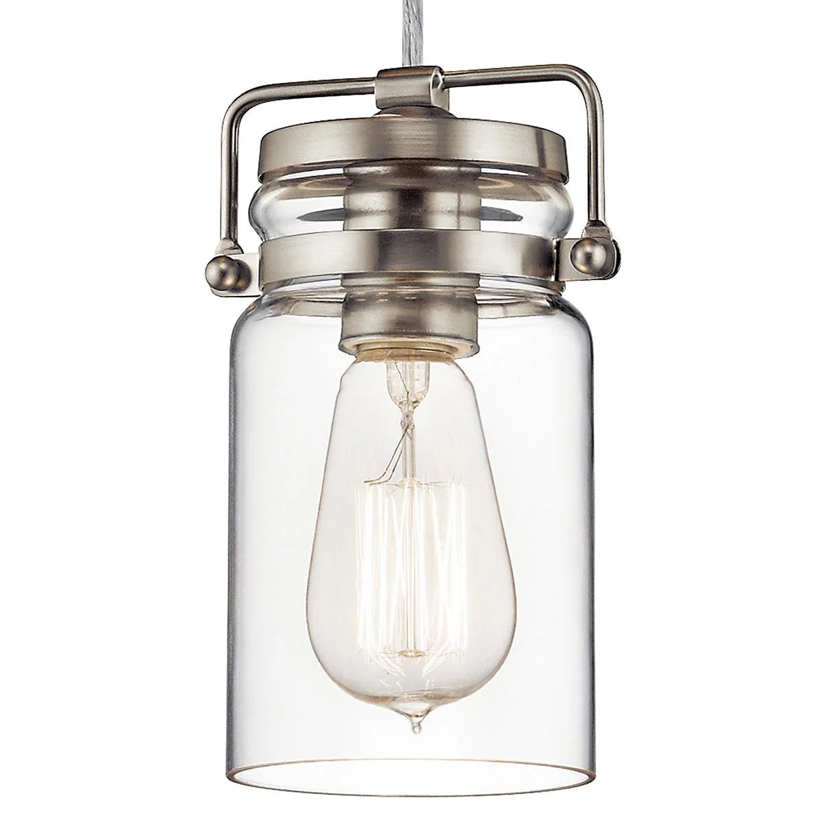 Brinley 1-flammige Mini-Pendelleuchte - Gebürstetes Nickel - Image 3