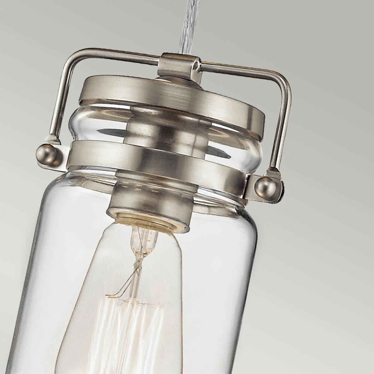 Brinley 1-flammige Mini-Pendelleuchte - Gebürstetes Nickel - Image 4