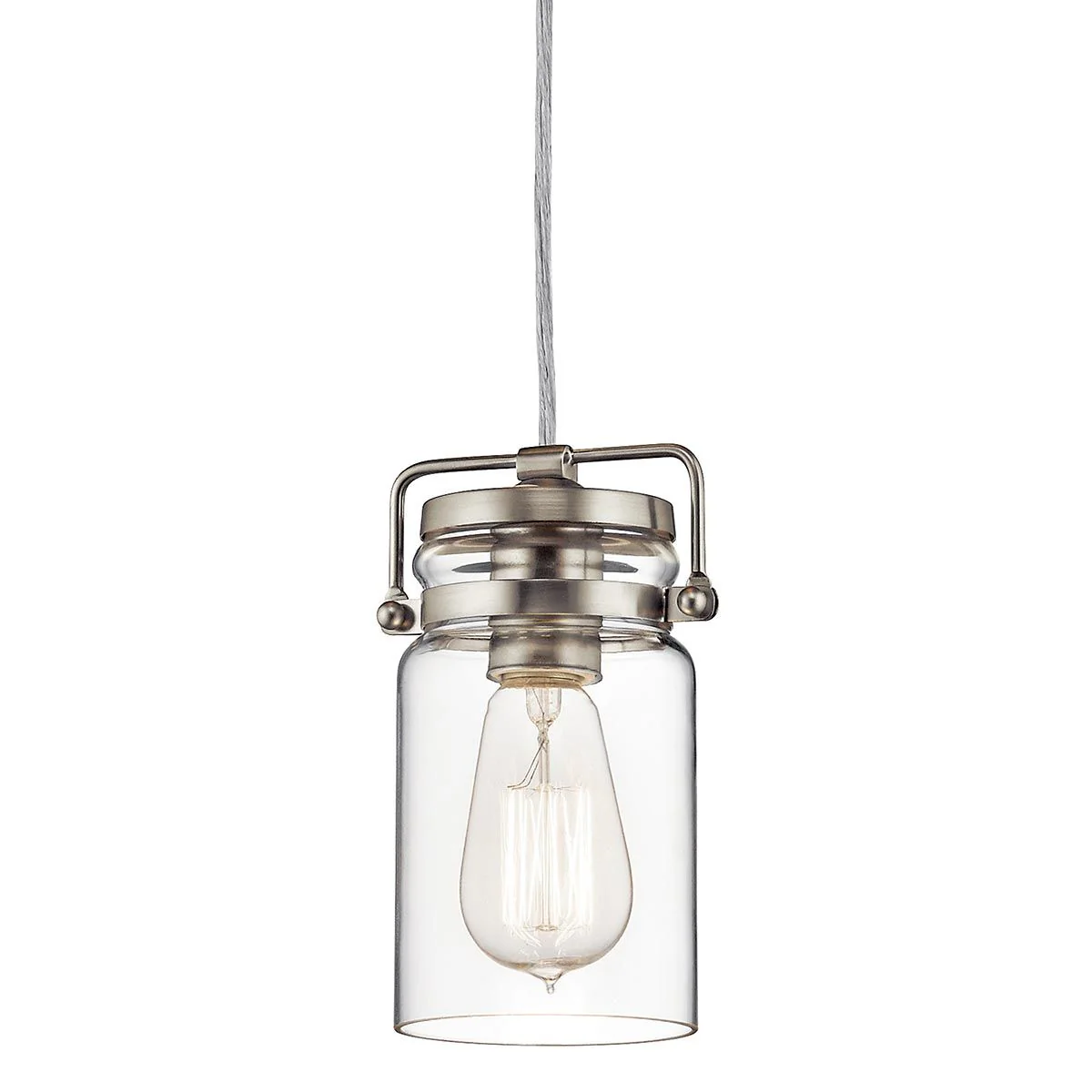 Brinley 1-flammige Mini-Pendelleuchte - Gebürstetes Nickel - Image 6