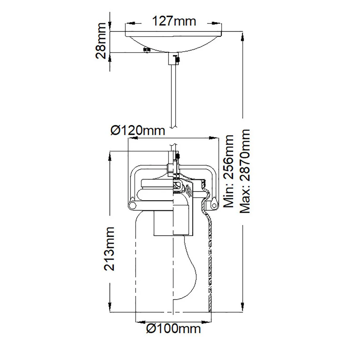 Brinley 1-flammige Mini-Pendelleuchte - Gebürstetes Nickel - Image 7