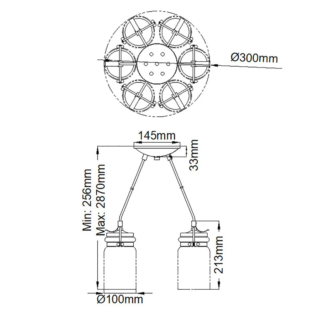 Brinley Pendelleuchte mit 6 Lichtern, gebürstetes Messing - Image 10
