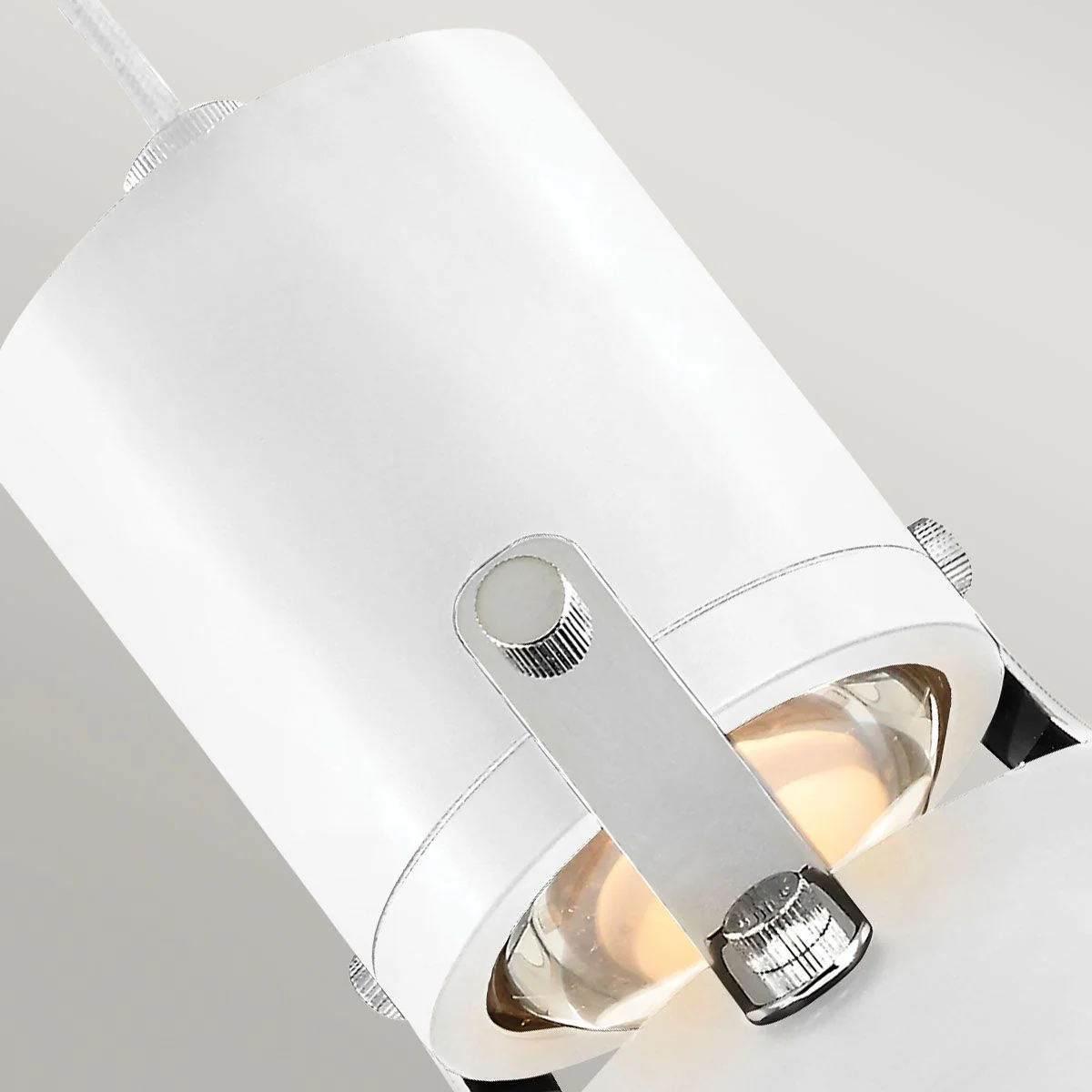 Brynne 1-flammige mittelgroße LED-Pendelleuchte - Poliertes Nickel - Flachweiß/Chrom - Image 2