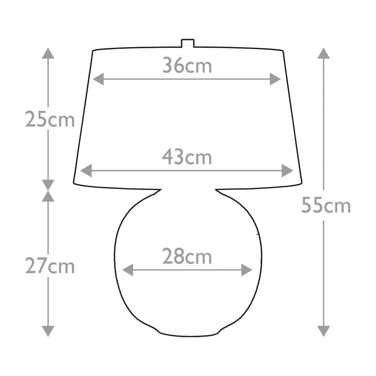 Caesar 1-flammige Tischlampe - Silber mit silbernem Schirm - Image 7