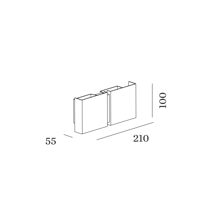CG SQUARE 2G Small Wandlampe - Image 2
