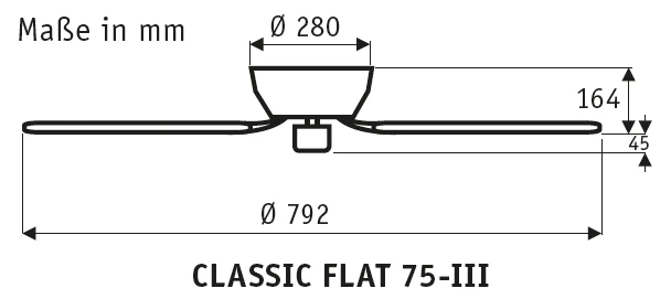 Deckenventilator Classic Flat 75-III - Image 5