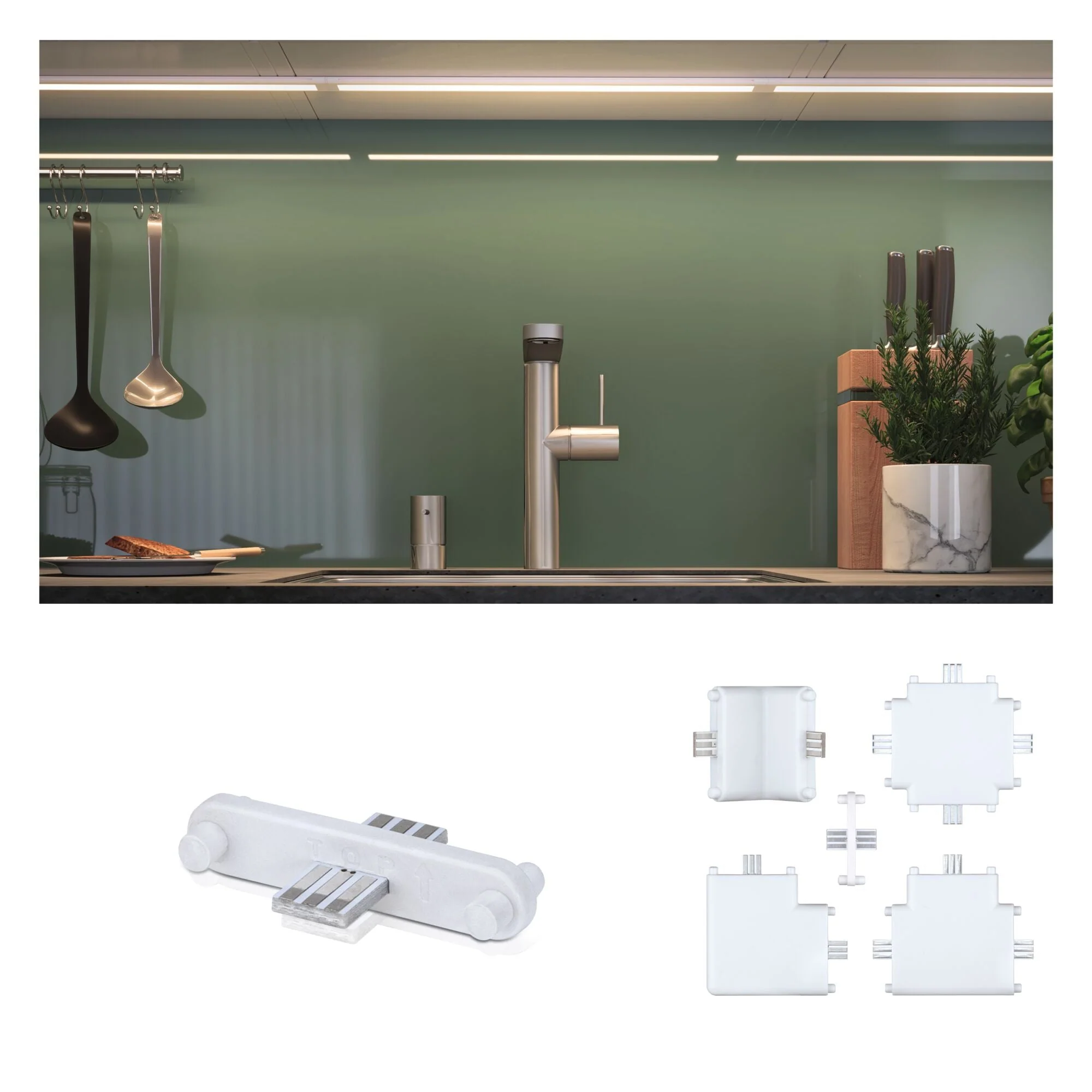 Clever Connect Border Linien-Verbinder 37x20mm Weiß matt