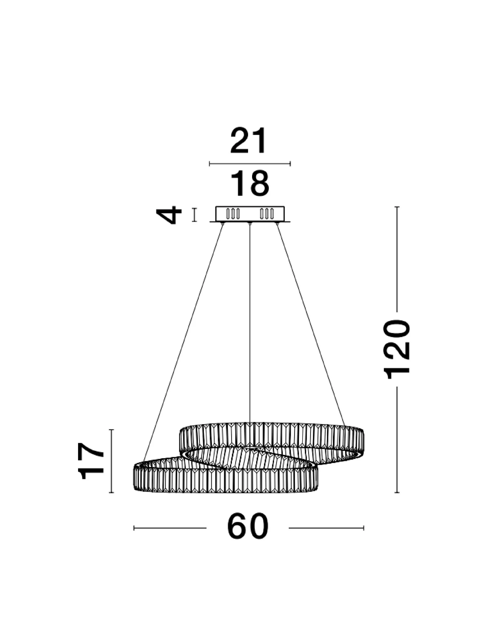 CONCETO Pendelleuchte 50 Watt 600 mm 3500 Kelvin dimmbar - Image 2