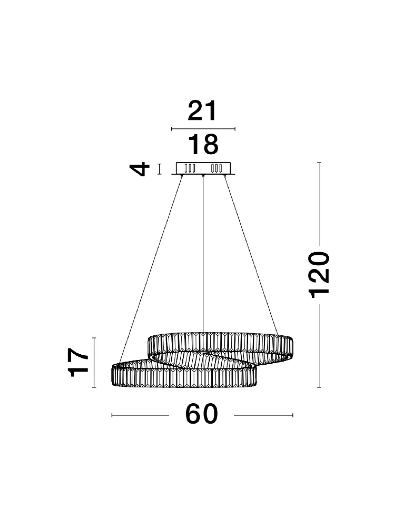 CONCETO Pendelleuchte 50 Watt 600 mm 3500 Kelvin dimmbar - Image 2
