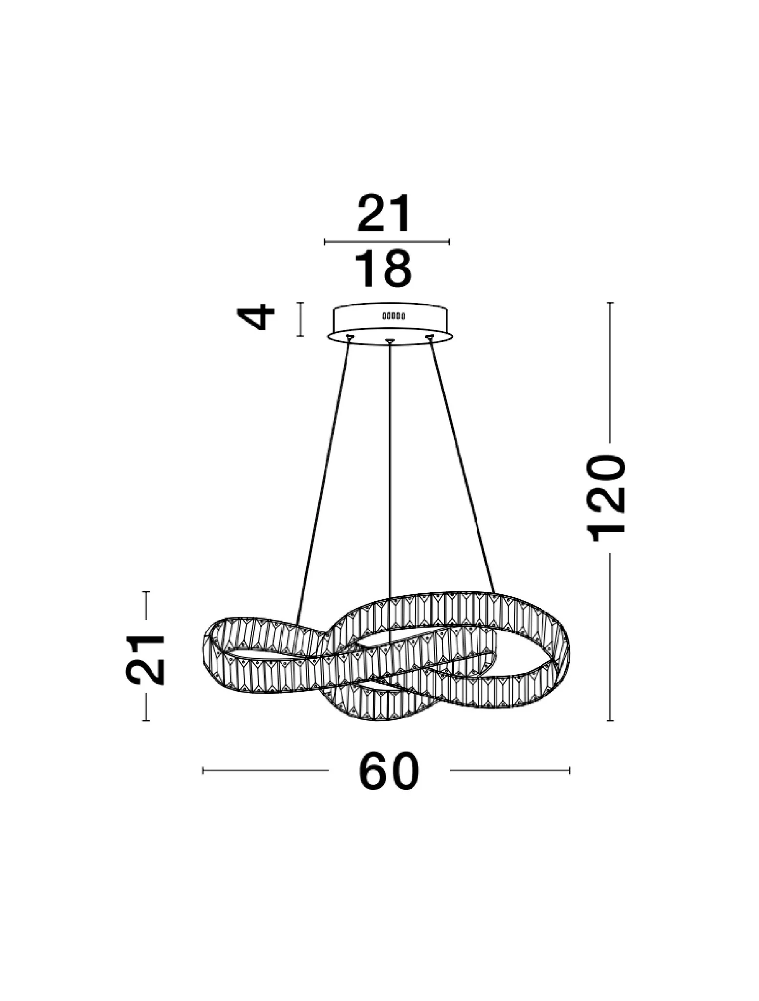 CONCETO Pendelleuchte 49 Watt 600 mm 3500 Kelvin dimmbar - Image 7
