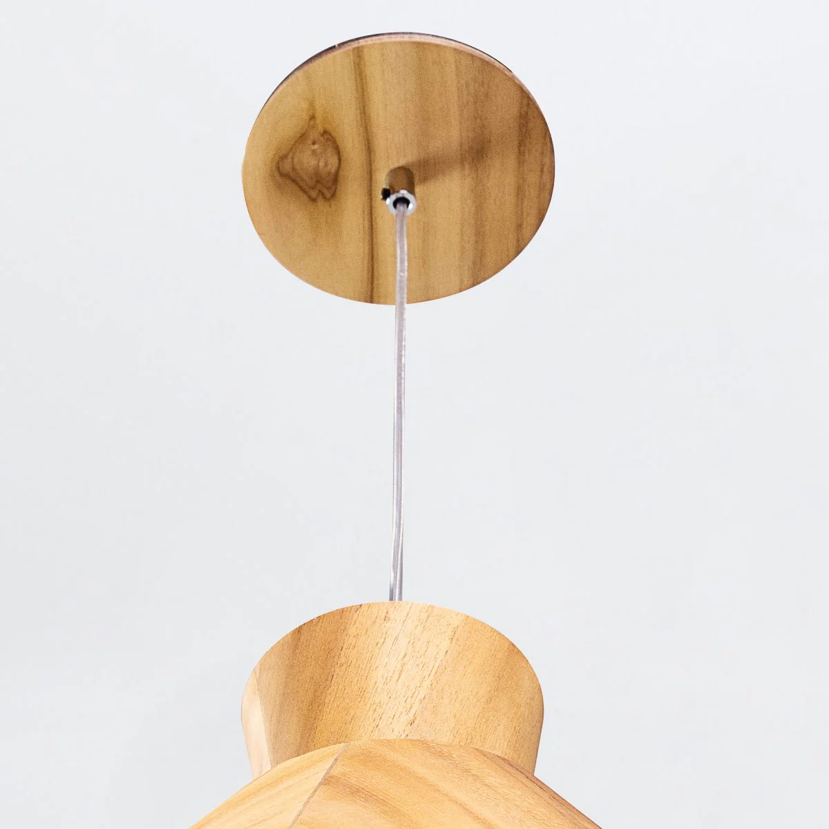 Conical Pendelleuchte aus Teakholz - Image 6