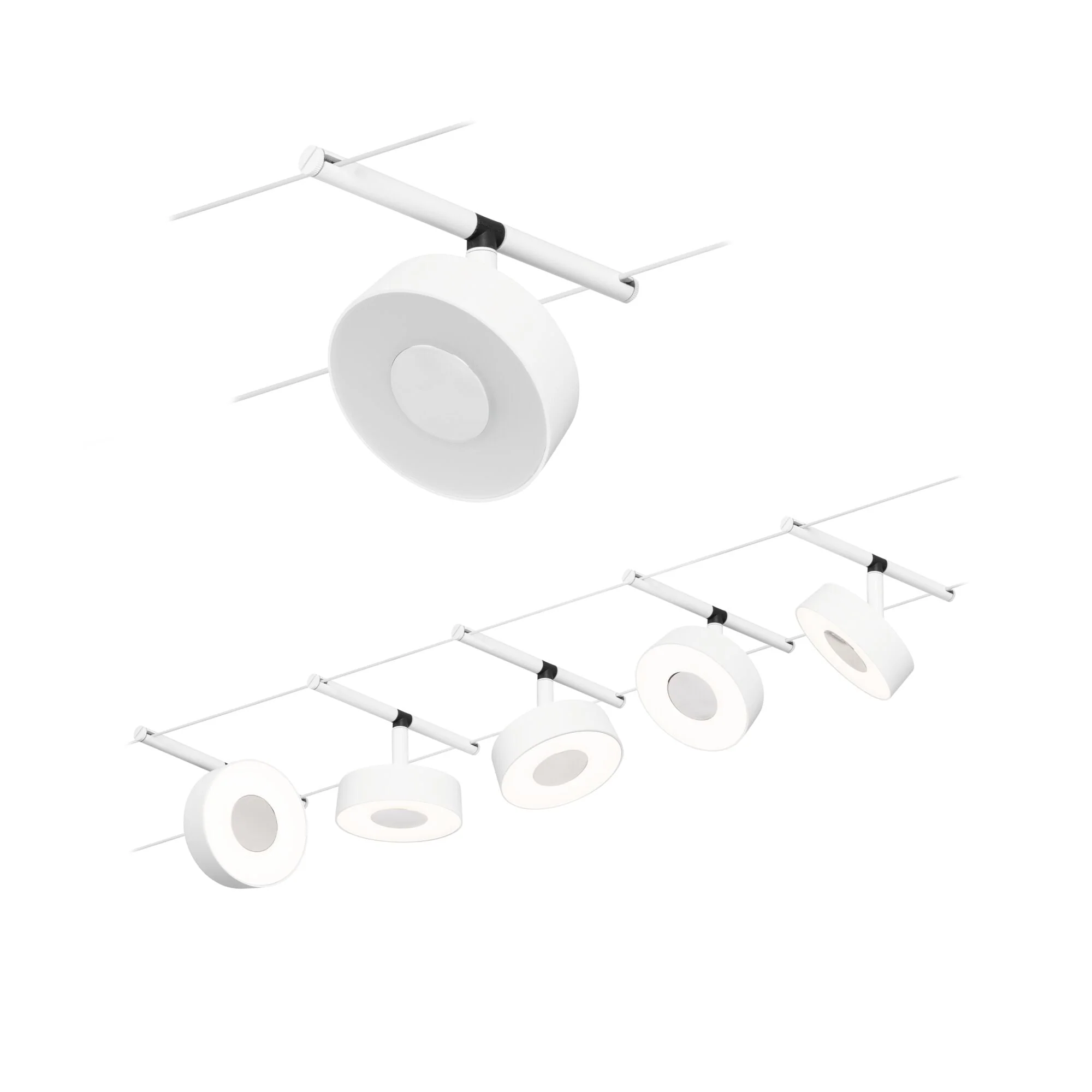 CorDuo Circle Basisset 5x180lm 5x5W 3000K 230/12V Weiß matt