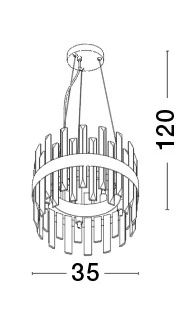 CROWN Pendelleuchte  350 mm dimmbar - Image 7
